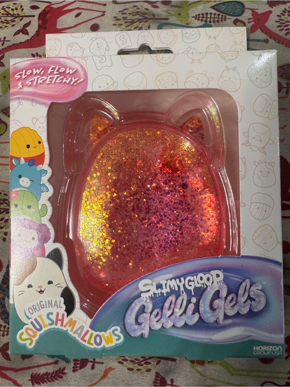 Gelli Gels Slimy Gloop Squishmallow-Style Glitter Cat - Pink